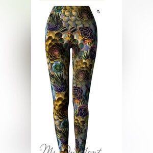 Ms. DuMont Marian Succulent Leggings Small‎